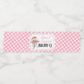 ピンクバーガーBBQベビーシャワー ペットボトルラベル (シングルラベル)