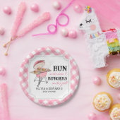 ピンクバーガーBBQベビーシャワー ペーパープレート (パーティー)