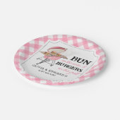 ピンクバーガーBBQベビーシャワー ペーパープレート (アングル)