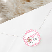 ピンクバーガーBBQベビーシャワー ラウンドシール