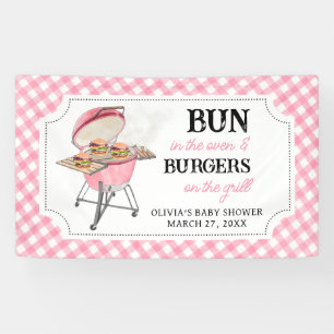 ピンクバーガーBBQベビーシャワー 横断幕