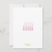 ピンクバースデーパーティーキャンディデザートテーブル招待状 招待状 (裏面)