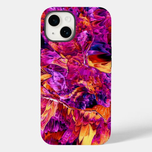 ピンクバースト抽象芸術 | iPhone 1,4,000ケース Case-Mate iPhoneケース (裏面)