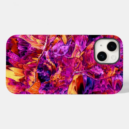 ピンクバースト抽象芸術 | iPhone 1,4,000ケース Case-Mate iPhoneケース (裏面 (横))