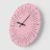 ピンクバースト ラージ壁時計 (傾斜)