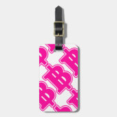 ピンクバーツ฿タイ通貨฿ ラゲッジタグ (正面縦)