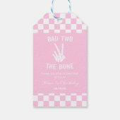 ピンクバートツザ骨骨格2回目の誕生日パーティー ギフトタグ (裏面)