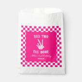 ピンクバートツザ骨骨格2回目の誕生日パーティー フェイバーバッグ (正面)