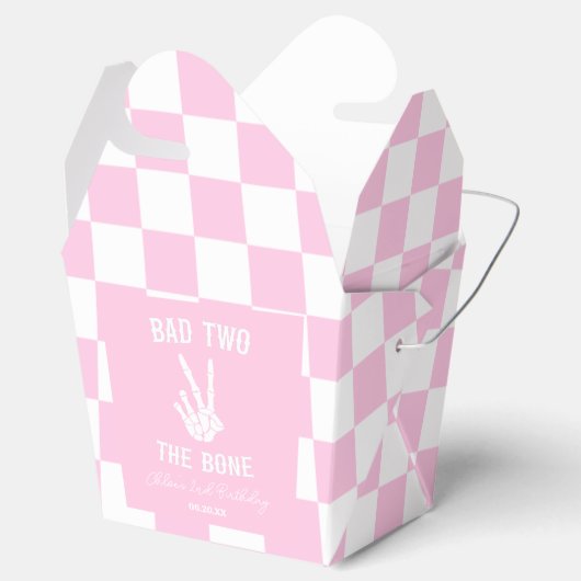 ピンクバートツザ骨骨格2回目の誕生日パーティー フェイバーボックス (オープン)