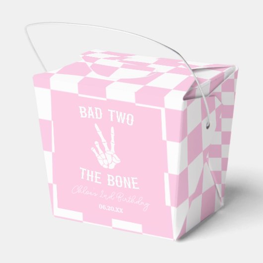 ピンクバートツザ骨骨格2回目の誕生日パーティー フェイバーボックス (裏面サイド)