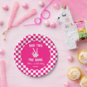 ピンクバートツザ骨骨格2回目の誕生日パーティー ペーパープレート (パーティー)