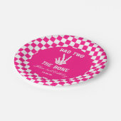 ピンクバートツザ骨骨格2回目の誕生日パーティー ペーパープレート (アングル)