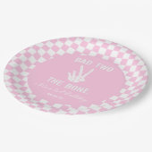 ピンクバートツザ骨骨格2回目の誕生日パーティー ペーパープレート (アングル)