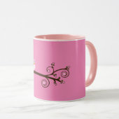 ピンクバードテーマフクロムグ マグカップ (正面右)