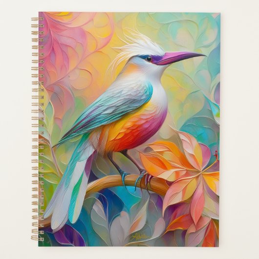 ピンクバードレッドブレストファンタジーバード プランナー手帳 (正面)