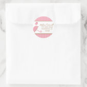 ピンクバード住所 シール (バッグ)