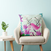 ピンクバード装飾用クッション クッション (椅子)