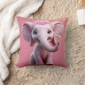ピンクバービーゾウ クッション (ブランケット)