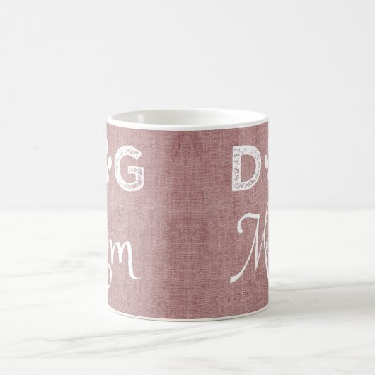 ピンクバーラップドッグ母コーヒーマグ コーヒーマグカップ (中央)