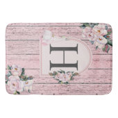 ピンクバーンウッド付き/ピンク香水ボトルおもしろいデザイン バスマット (正面)