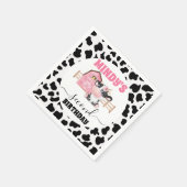 ピンクバーンカウズプリント2ndバースデーペーパーナプキン スタンダードカクテルナプキン (角)