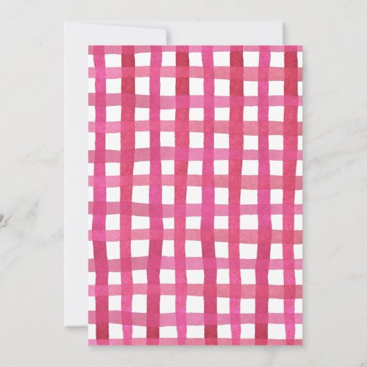 ピンクバーンファームファーミヤードアニマルベビーシャワー 招待状 (裏面)