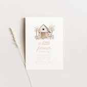 ピンクバーンファームベビーシャワー招待状 招待状