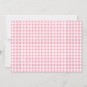 ピンクバーンフォトフローラファームアニマル誕生日 招待状 (裏面)