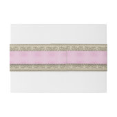 ピンクバ素朴ラップとレース 招待状ベリーバンド (裏面例)