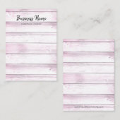 ピンクバ素朴ンウッドイヤリングジュエリーディスプレイ 名刺 (正面/裏面)