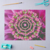 ピンクパかわいらしープルグリーンガーデンフラワーズクリスマス 薄葉紙 (クラフト)