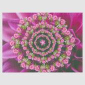 ピンクパかわいらしープルグリーンガーデンフラワーズクリスマス 薄葉紙 (正面)