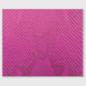 ピンクパイソンのスネークスキンテクスチャ ラッピングペーパー (フラット)
