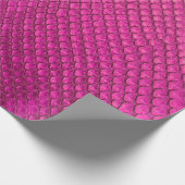 ピンクパイソンのスネークスキンテクスチャ ラッピングペーパー (角)