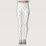 ピンクパイナップルパターン レギンス<br><div class="desc">シックガーリーなフルーツパターン。</div>