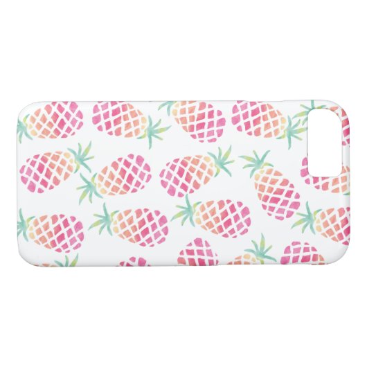 ピンクパイナップル水の色のパターンiphoneカバー Case-Mate iPhoneケース (裏面(横))