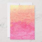 ピンクパイナップル熱帯最初の誕生日招待状 招待状 (裏面)