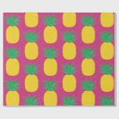 ピンクパイナップル熱帯産 ラッピングペーパー (フラット)