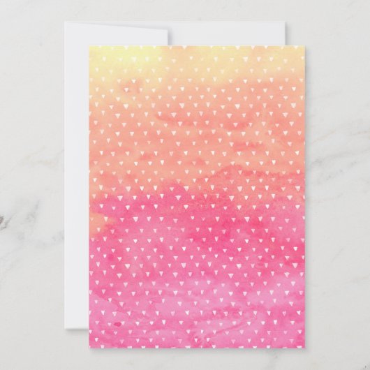 ピンクパイナップル熱帯10歳の誕生日招待状 招待状 (裏面)