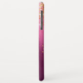 ピンクパイナップル金ゴールドグリッター パーソナライズされた Case-Mate iPhoneケース (裏面/左)