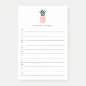 ピンクパイナップル |行リストの並び ポストイット (正面)