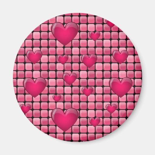 ピンクパイル(ハート) マグネット (正面)