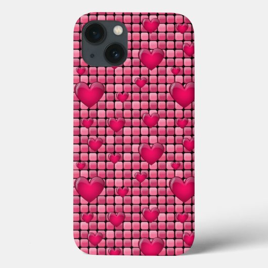 ピンクパイル(ハート) Case-Mate iPhoneケース (裏面)