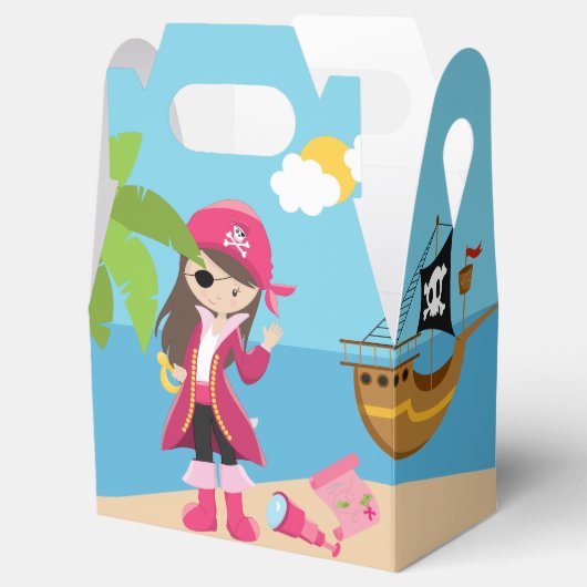 ピンクパイレーツガールバースデーパーティー フェイバーボックス (オープン)