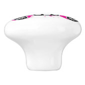 ピンクパイレーツスカルクロスボーンパンクドレッサー セラミックノブ (側面)