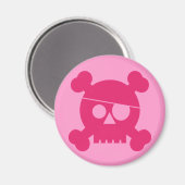 ピンクパイレーツスカル – マグネット (正面/裏面)
