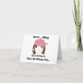 ピンクパイレーツパーティの招待状 招待状 (正面)