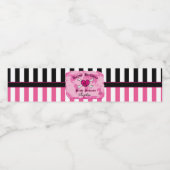 ピンクパイレーツプリンセスガールパイレーツパーティー ペットボトルラベル (シングルラベル)