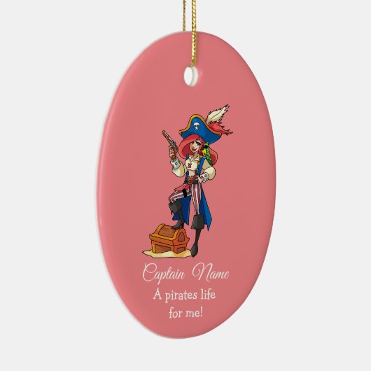 ピンクパイレーツレディーセラミックオーナメント セラミックオーナメント (右)