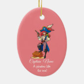 ピンクパイレーツレディーセラミックオーナメント セラミックオーナメント (裏面)